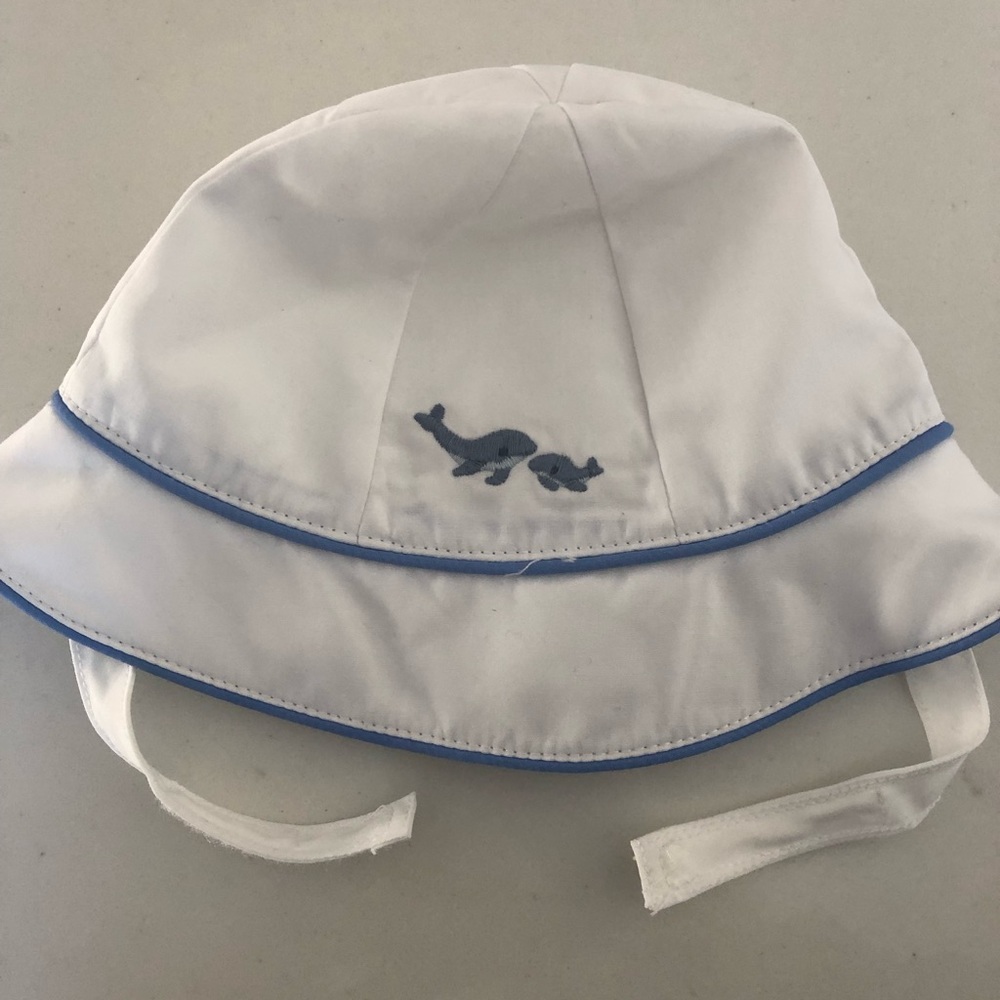 Janie and Jack: Infant bucket hat w whale detail: New